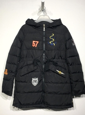 潮系列 D74145 时尚长款棉服品牌女装折扣 全