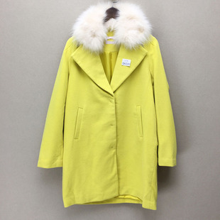 品牌折扣    毛呢大衣潮款 G24-C02800毛领可拆 全