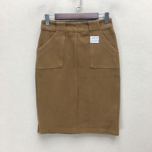 G5035全 G23 品牌折扣 毛呢半身裙潮款