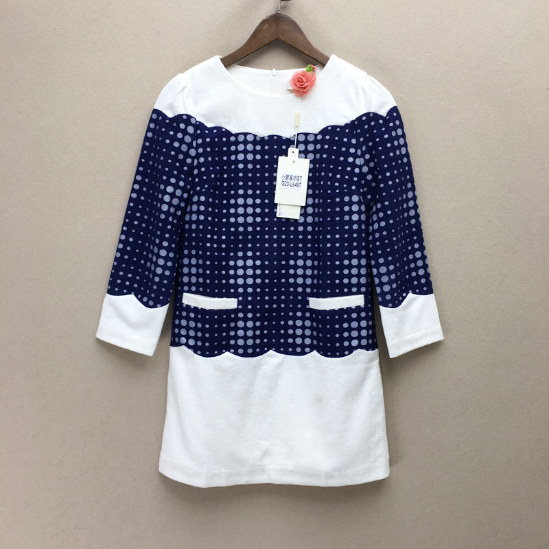 品牌折扣    长袖毛呢连衣裙潮款 G23-L6487切