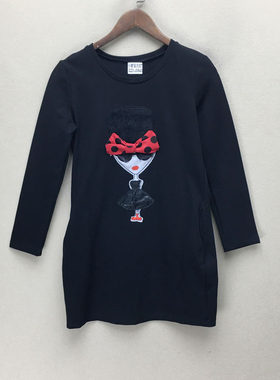 品牌折扣 长袖连衣裙潮款 G23-J0843