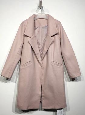 乔系列 D90043 时尚毛呢外套品牌女装折扣