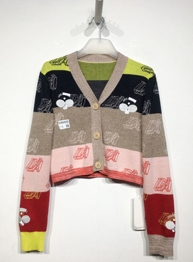 素J系列 D98512 时尚针织开衫品牌女装折扣