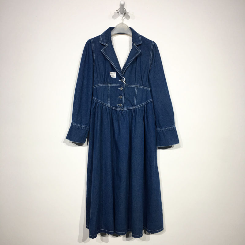 潮系列 D99279 时尚牛仔连衣裙品牌女装折扣