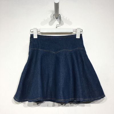 紫系列 B82217 时尚牛仔短裙品牌女装折扣切