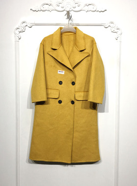 容系列 D85647 时尚长款双面呢毛呢外套品牌女装折扣