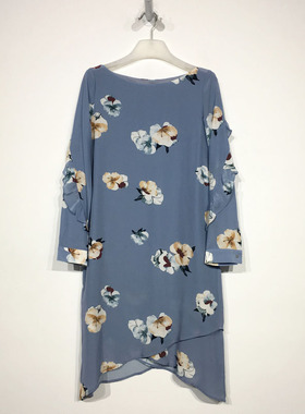 衣系列 D91678 时尚真丝连衣裙品牌女装折扣