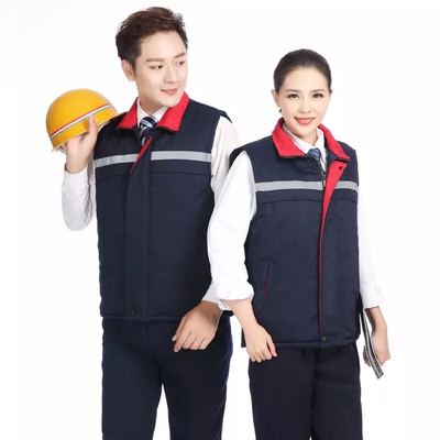 大船男女纯棉帆布加厚保暖棉马甲