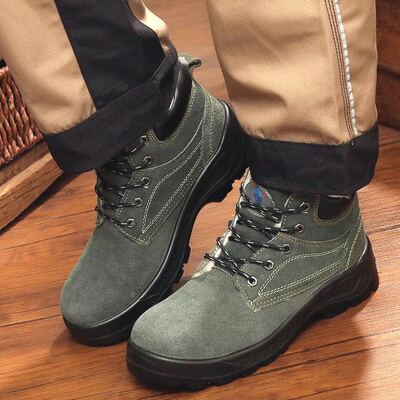 防砸防穿刺全牛皮劳保鞋