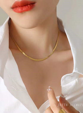 金色蛇骨链颈链项链女钛钢不掉色轻奢小众2026新款高级小众设计感