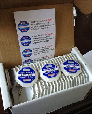 供应原装shockwatch2代防碰撞运输标签 防震动标签物流监控标贴