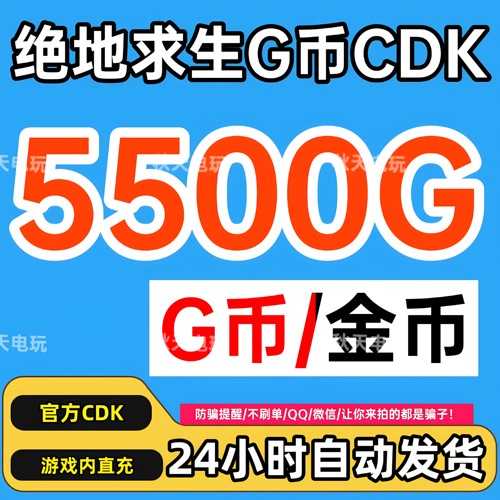 PUBGG币绝地求生gb5500G币CDK