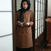 G25Q 棉服 北京瓷片高端复古文艺3M新雪丽棉中长款 017 日出云山