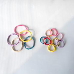 彩色韩国秋冬打底基础毛绒绒小号发圈皮筋发绳扎辫子马尾耐用头饰