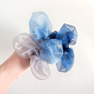 梦幻云朵泡泡发圈夏季 渐变欧根纱立体发绳可爱纯手工原创少女头饰