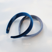 加宽气质丝绒海绵发箍 基础舒适高头颅头箍百搭发带原创手工头饰