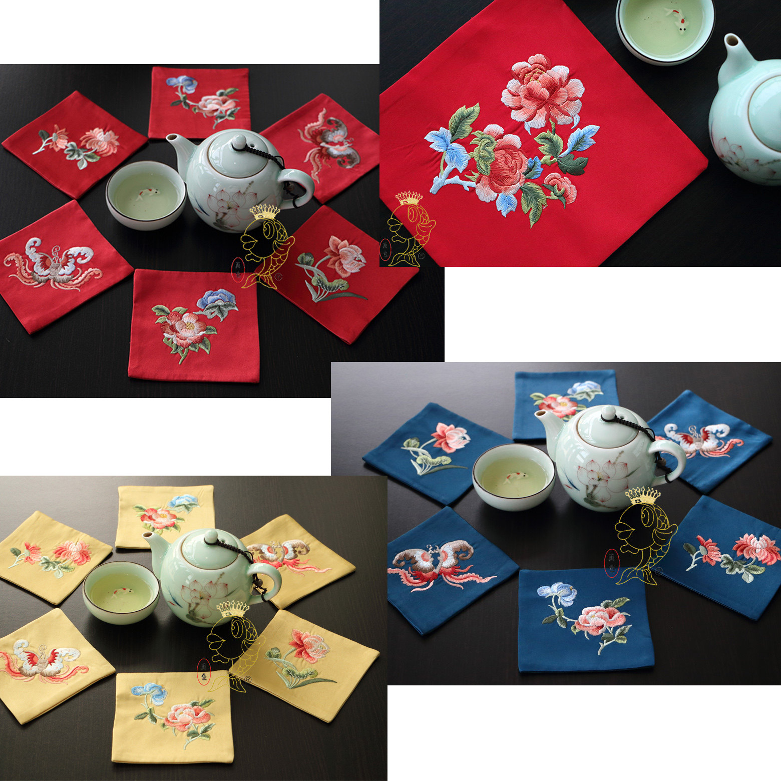 新中式布艺定制复古禅意包邮茶垫图片