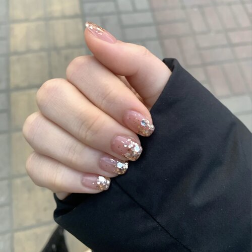 短甲爆闪亮片华丽美甲贴