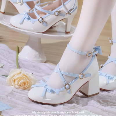 少女茶会原创lolita鞋粗细跟lo鞋