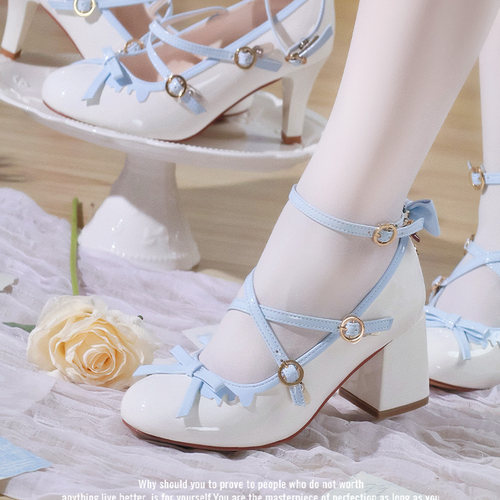 少女茶会原创lolita鞋粗细跟lo鞋