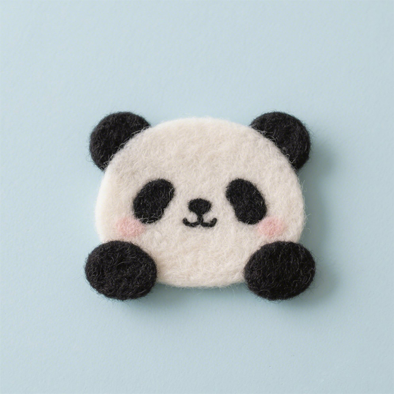 戳戳乐羊毛毡熊猫杯垫手工材料包