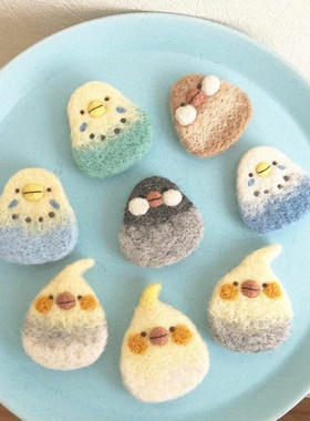 鹦鹉灰白文鸟凤头手工材料包