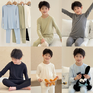 中大童家居服儿童保暖内衣套装 2025秋冬新款 套装 男童睡衣秋衣秋裤