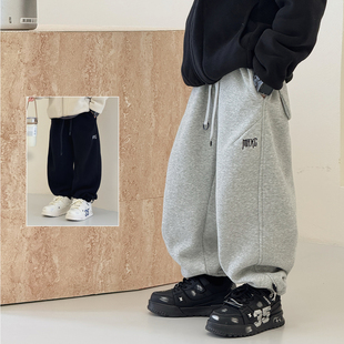 加厚儿童运动裤 男童裤 一体绒长裤 自制中大童棉裤 子加绒2025冬新款