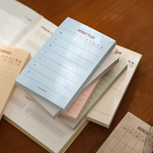 觉物文研所 韩系简约便携计划本 学生错题打卡留言备忘素材纸便签