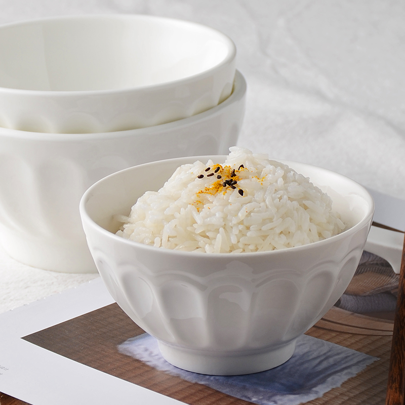 纯白西式水果沙拉瓷碗圆形点心