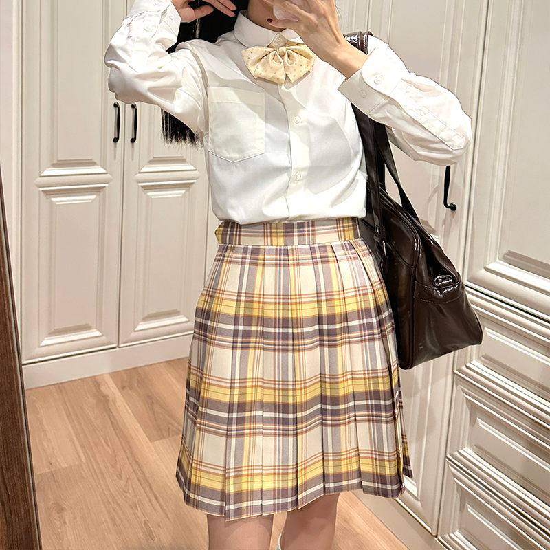 山吹百褶裙格裙中牌制服馆JK制服