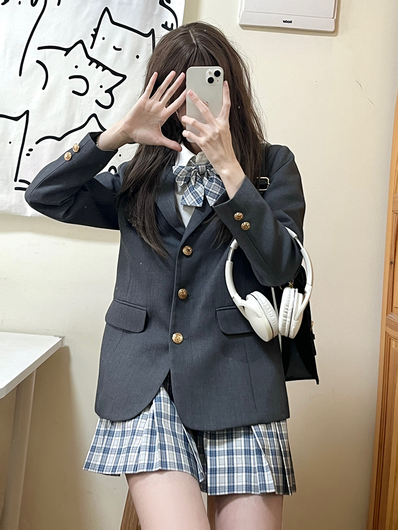 中牌制服馆(白芷)JK格裙原创校供JK制服百褶裙学院风TR面料半身裙