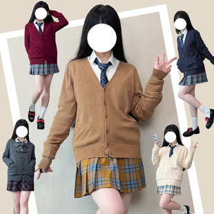 外套学院风jk制服校供宽松女 JK多色针织长袖 中牌制服馆 毛衣开衫