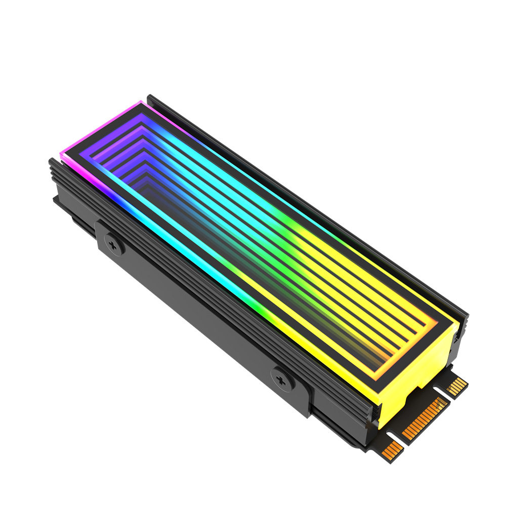 SNOW MIRROR M.2 SSD COOLING VEST ARGB LIGHT BAR SHENGUANG SYNCHRONIZATION COMPUTER ACCESSORIES LUMINOUS HEATSINK