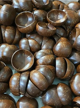 ins纯天然椰子碗大肚碗创意绿色健康vlog博主同款甜品碗小众