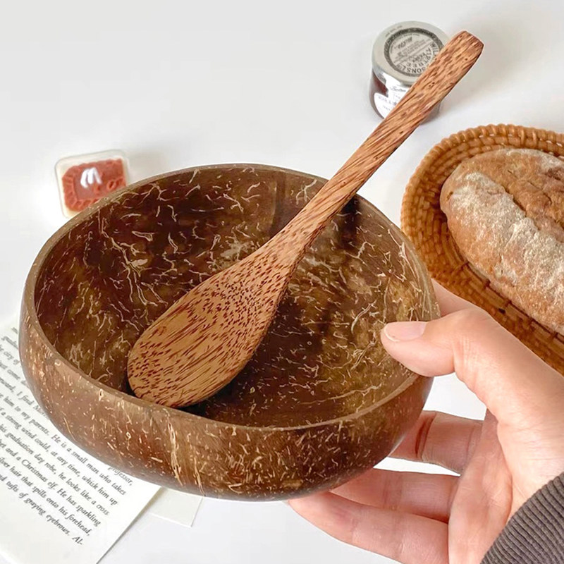 天然光面椰子壳碗椰子碗东南亚餐具椰壳碗椰碗坚果碗奶昔轻食碗