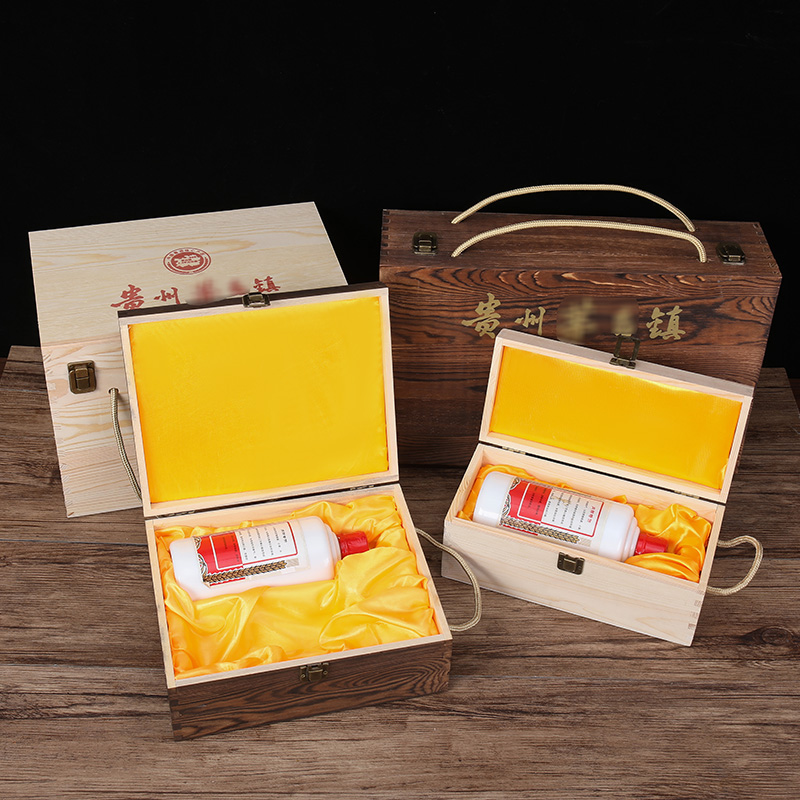 白酒礼盒实木酒盒白酒包装盒木制酒盒定做白酒木盒木质白酒盒木箱