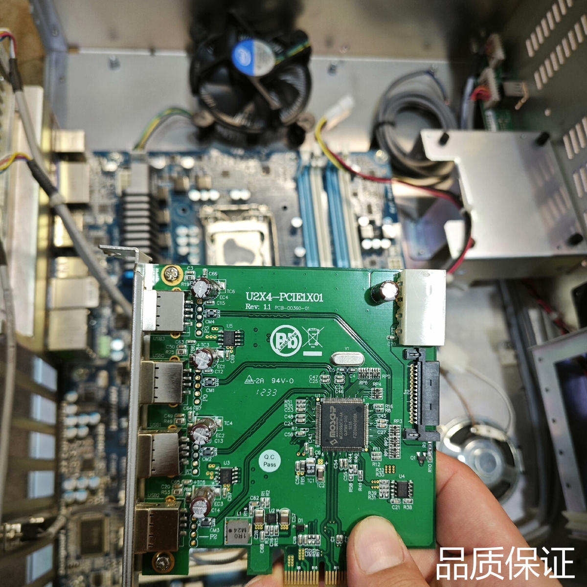 询价拆机ASM U2X4-PCIE1X01 PCIE转4口USB..