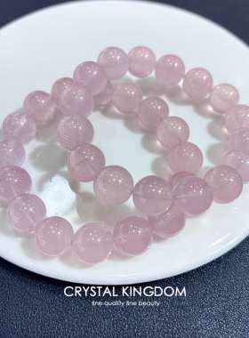 超仙天然莫桑比克粉晶手串粉色水晶手链少女心桃花同款女孩礼物