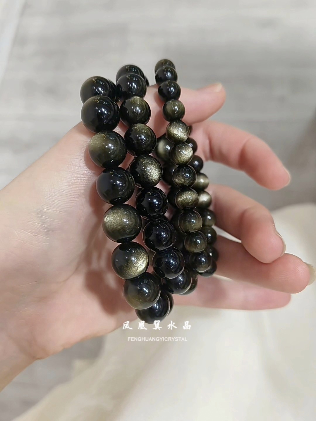 毕业级保真天然双眼金曜石手串超大猫眼活眼手链饰品男女友礼物