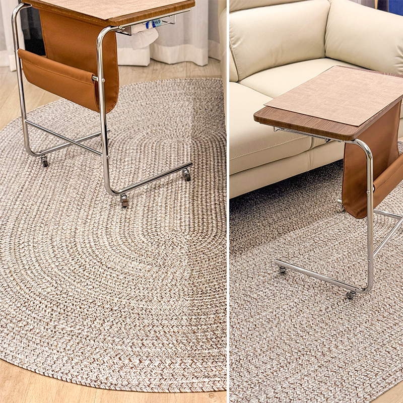 客厅茶几地毯手工编织卧室床边毯现代玄关室外轻奢无胶地毯可定制