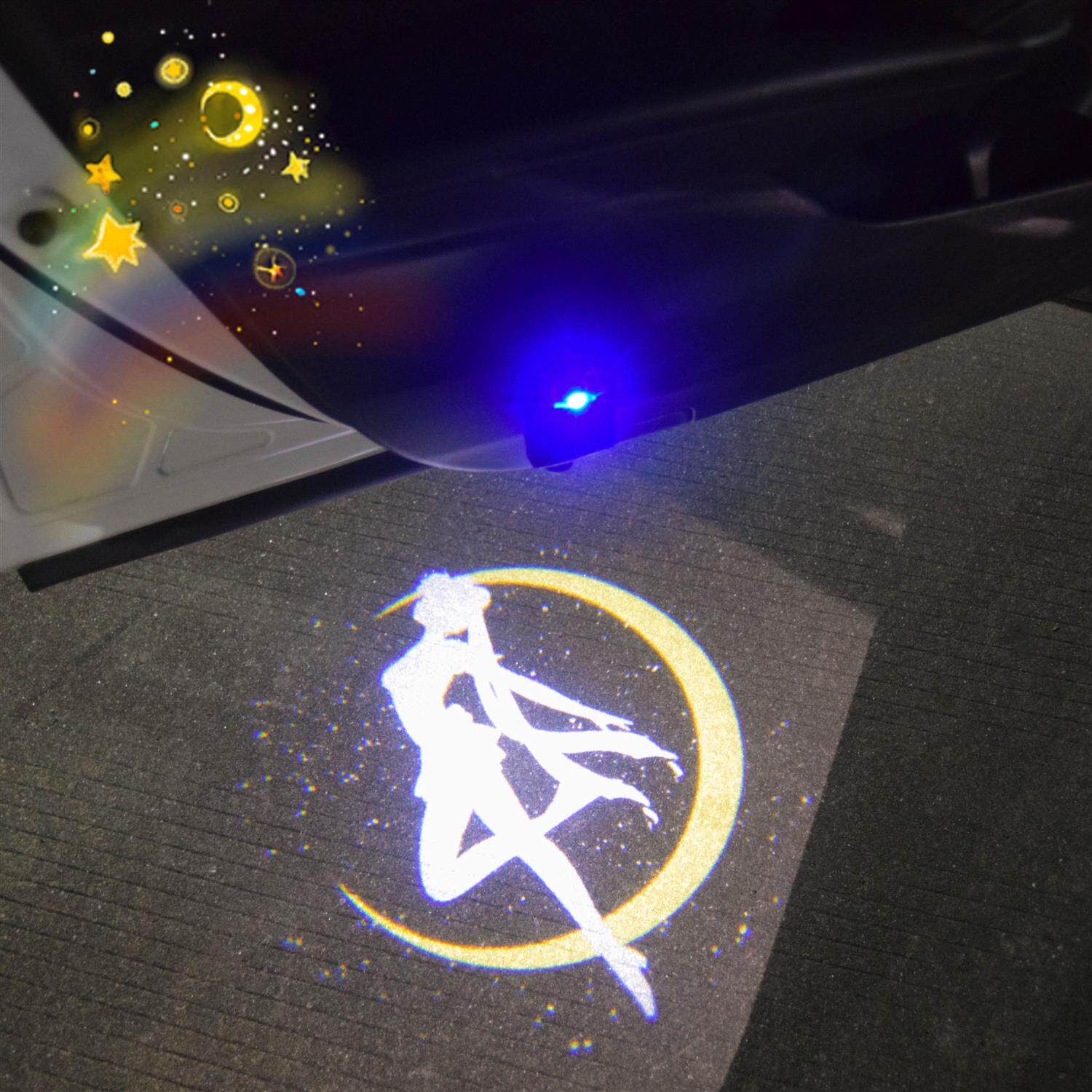 水冰月美少女战士水手月亮魔法阵车载好物充电无线迎宾灯投影车灯