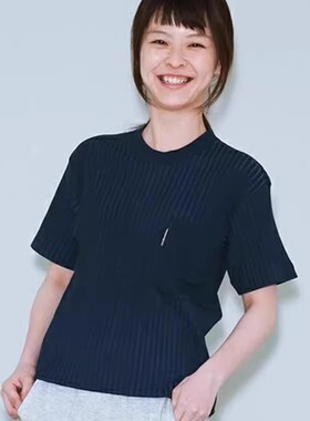 日元1.1万日本贵牌宇津木显瘦夏季棉精致质感短袖小衫T恤