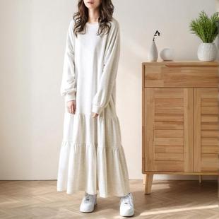 仅1件好看简洁显瘦夏季新款2025日本贵牌宽松长袖薄款连衣裙