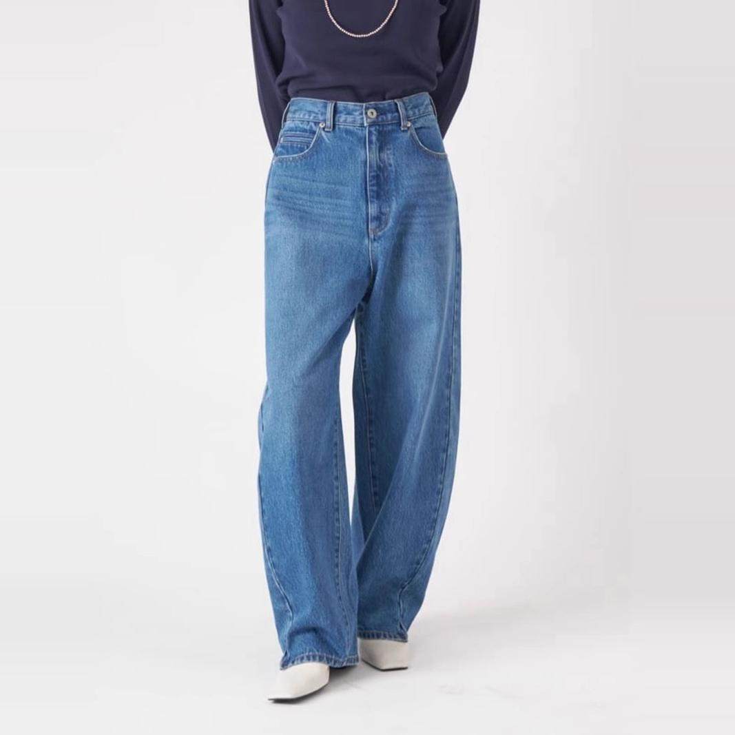 型超棒不买后悔！1.8万日元2024秋冬日本贵牌休闲镰刀香蕉牛仔裤,女装/女士精品,牛仔裤,淘宝优惠券,粉丝福利购,淘宝优惠卷