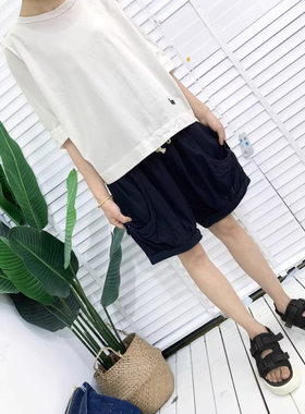 nop de nod亲肤显瘦2025夏季新款精致天竺棉日系贵牌宽松纯棉短袖