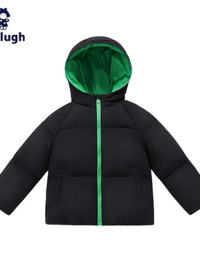 【反季降价清仓】allolugh儿童男羽绒服保暖鸭绒短款连帽中小宝宝
