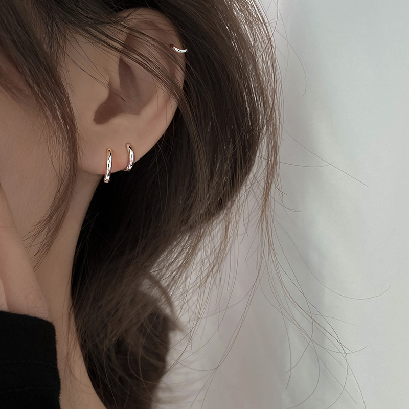 睡觉免摘养耳洞纯银耳扣女纯银女