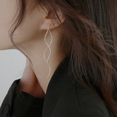 小众气质款 Z小姐925波浪流苏耳线女纯银2025新款 爆款 耳坠耳环耳饰