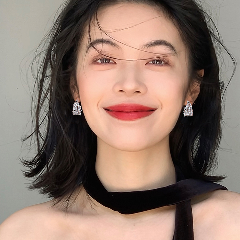 Z小姐925银针多层碎银子耳环